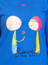 Royal Blue Printed Long - Sleeve Design 35 - Khotwh